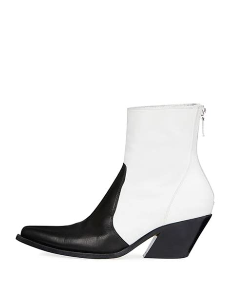 givenchy bicolor leather cowboy booties|givenchy sandals.